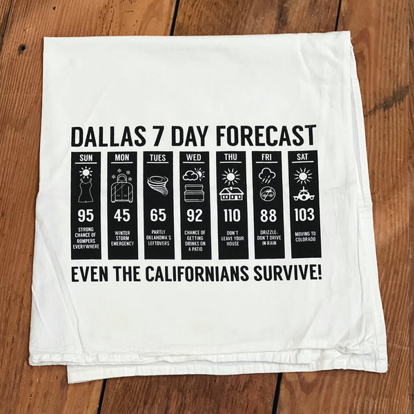 Dallas Forecast Tea Towel