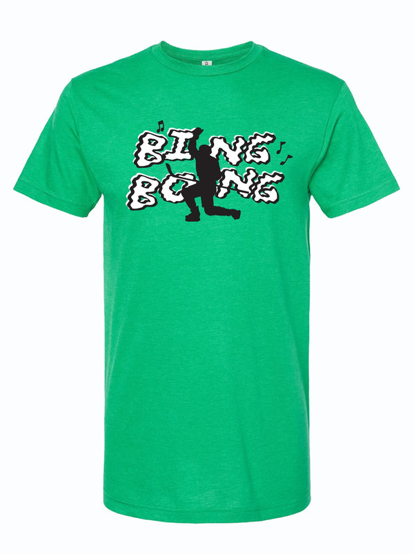 Bing Bong graphic t-shirt in vibrant green, perfect for showcasing Texas pride. This unisex tee, made from a comfortable blend of cotton and polyester, is great for Texas themed gifts, Texas Made Gifts, and is a stylish pick among souvenirs from Texas. Ideal Dallas souvenir and a must-have for any Texan gifts collection.
