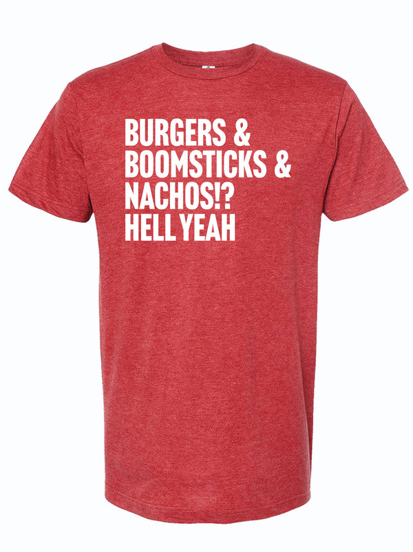 Burgers & Boomsticks & Nachos! Hell Yeah