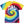 Colorful tie-dye t-shirt with 'DAL' printed on it in white letters.