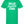 Kelly green tshirt with white text reading 