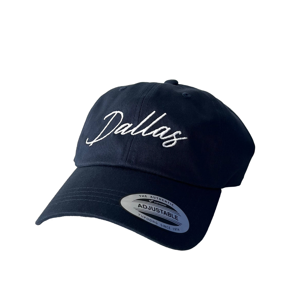 Embroidered Dallas Script Hat - Navy – Bullzerk
