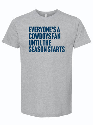 Gray unisex fine jersey tee featuring the phrase 