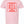 Pink tshirt with a graphic design of red flowers and text reading 