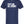 Navy tshirt with text reading 