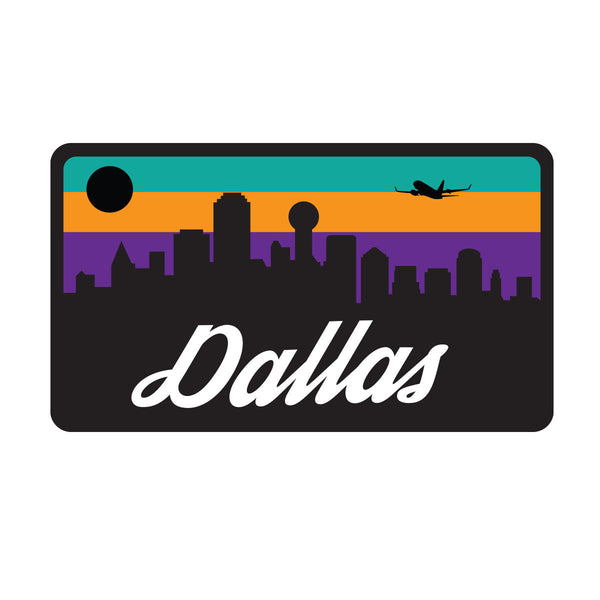 Small Dallas Sticker Dallas Skyline Sticker | Bullzerk