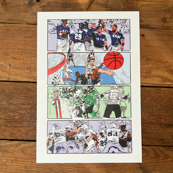 Dallas Sports Art Print
