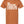 Rust orange tshirt with text reading 