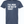 Denim blue tshirt with text reading 