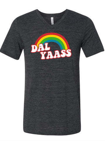 Dal Yass pride shirt from DFW in a vneck
