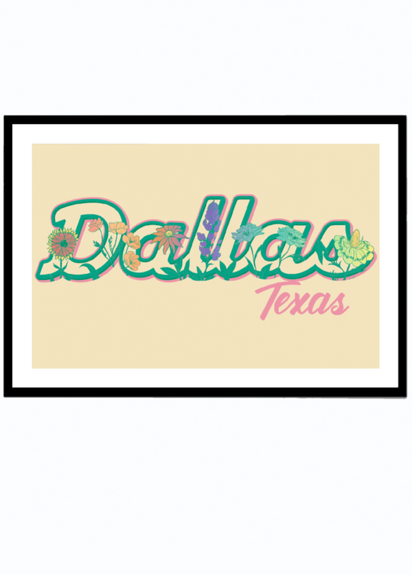 Dallas Flowers Art Print - Bullzerk