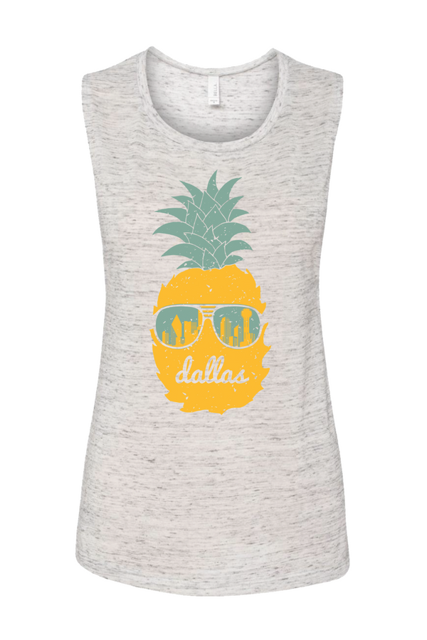 Women's Dallas Pineapple Muscle Tank - Bullzerk