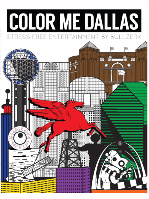 Color Me Dallas coloring book - Bullzerk
