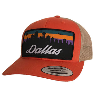 Dallas Skyline Patched Curved Bill Hat - Bullzerk