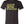 Dark, charcoal gray shirt that reads 