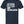 Navy tshirt with text reading 