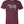 Maroon tshirt with a graphic design of a gray cow with text inside of it that reads  