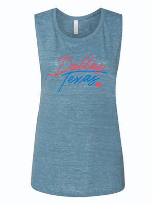 Women's Neon Dallas Muscle Tank - Bullzerk