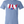 Light blue tshirt with graphic design of the shape of the United States filled in with text reading 