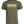Olive green tshirt with a graphic of text reading 