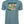 Slate blue tshirt with a graphic of a caterpillar on a book and 'Reading is Dope' text. 