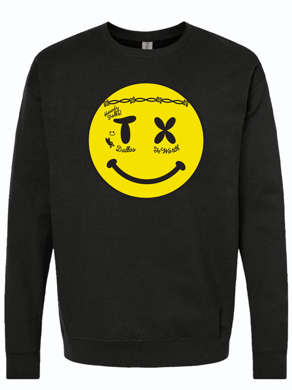Smiley Face Crew Neck Sweater
