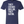 Denim blue tshirt with text reading 