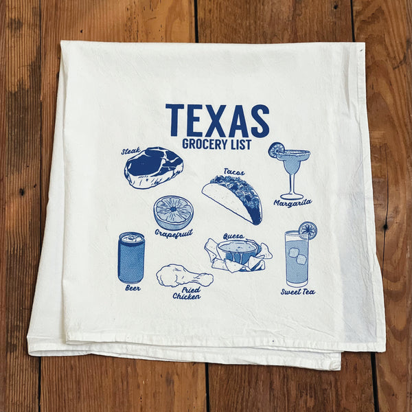 Texas Groceries Tea Towel