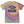Light colored Tie dye tshirt with black text reading 